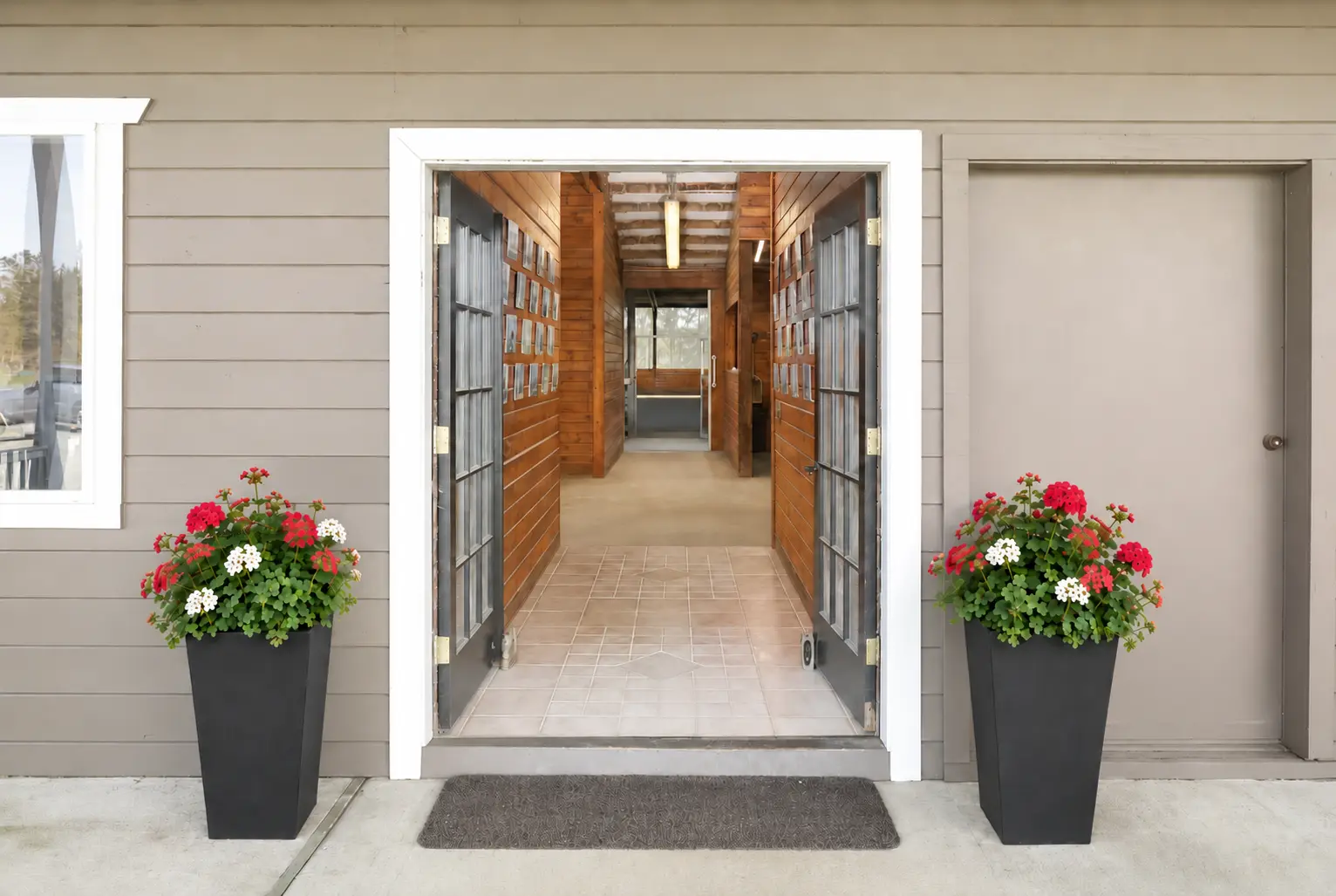 The main barn entrance